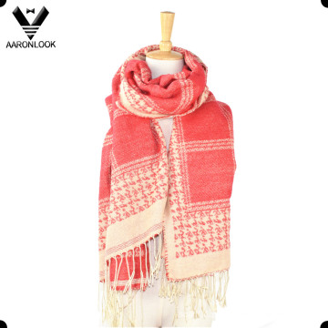 2016 Novo Oversize Soft Warm Woven Jacquard Padrão Scarf ou Xaile